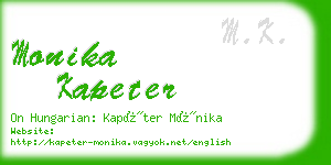 monika kapeter business card